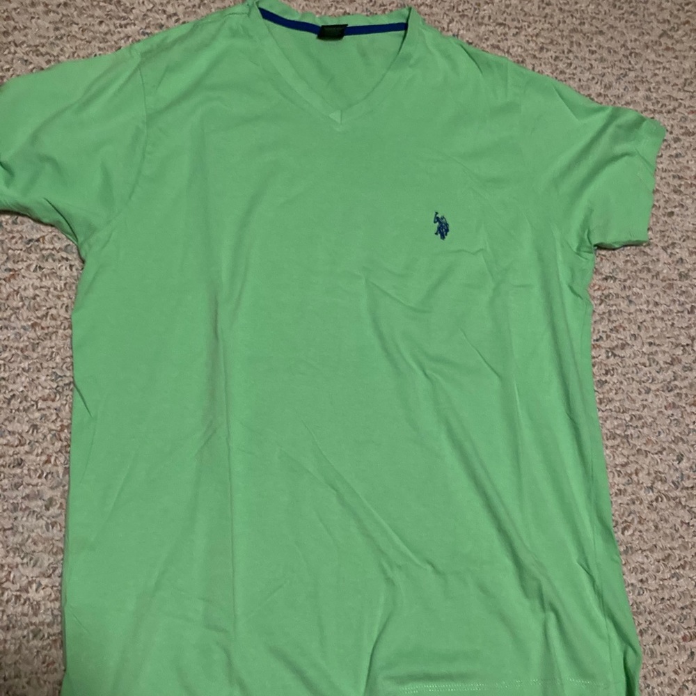 Polo assn. green v neck tee